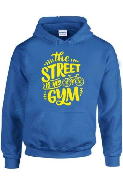 The street is my gym pulóver - egyedi mintás, 4 színben, 5 méretben