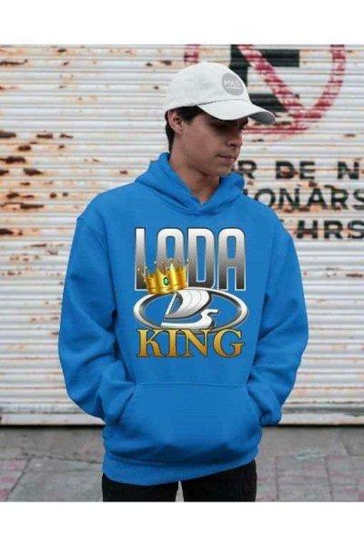 Lada king pulóver - egyedi mintás, 4 színben, 5 méretben