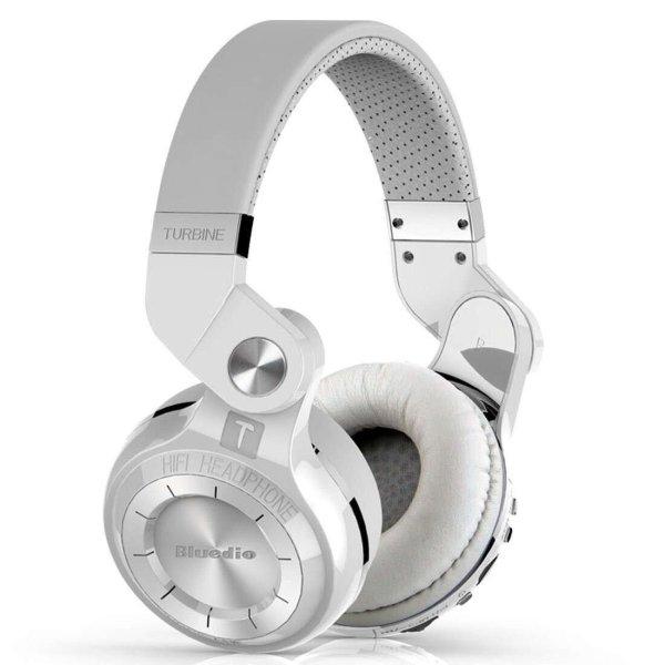Bluetooth fejhallgató, Bluedio T2+, Bluetooth 4.1, vezeték nélküli,
sztereó, beépített mikrofon, microSD, FM, fehér szín