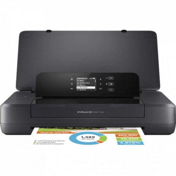 HP Tintasugaras Nyomtató Officejet 200 mobil printer, USB/WIFI, A4, 10lap/perc
(FF, ISO), Hordozható, Akku