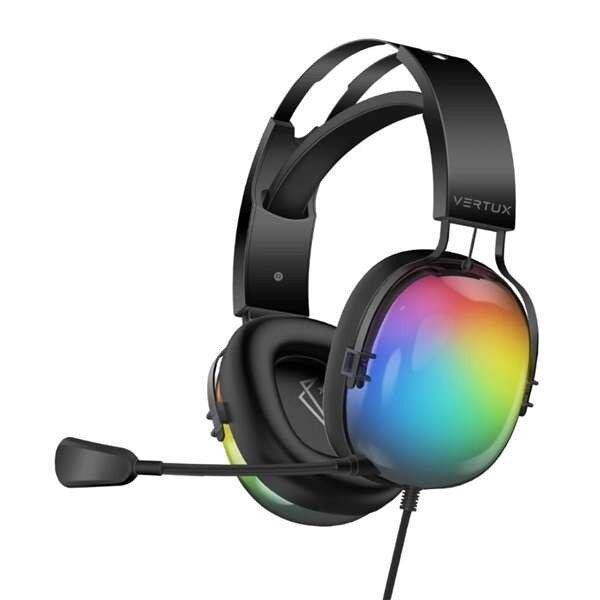 Vertux Fejhallgató, SIRIUS 7.1 (50mm driver, hangerőszabályzó, flexibilis
mikrofon, USB 3.0, RGB LED, fekete)