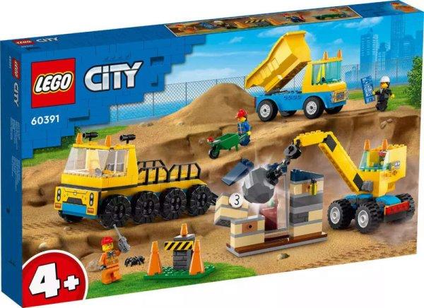 Lego City Great Vehicles 60391 - Építőipari Teherautók És Bontógolyós
Daru