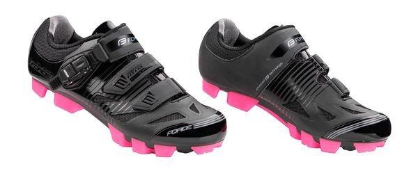 FORCE TURBO LADY MTB kerékpáros cipő fekete-rózsaszín 38