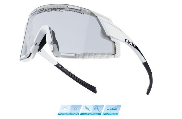 FORCE GRIP sportszemüveg fehér, fotokromatikus