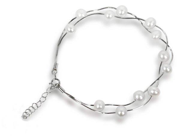 JwL Luxury Pearls Gyengéd karkötő fehér
igazgyöngyökből JL0174