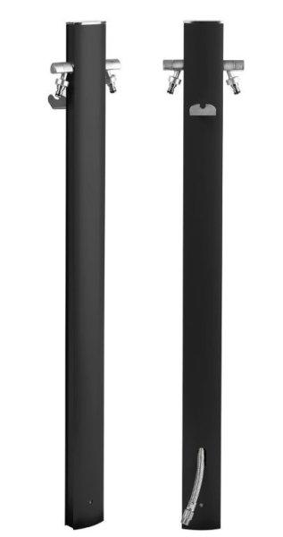Kerti kút TOTEM 407 matt fekete, 2 db csappal, flexibilis bekötőcsővel,
tömlőtartóval