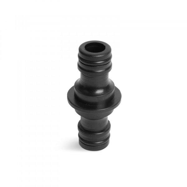 Tömlőcsatlakozó toldó - műanyag - fekete - 4,7 x 2,6 x 2,6 cm