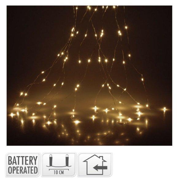 80 LED-es meleg fehér karácsonyfa fényfüzér
