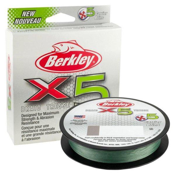 Berkley X5 Line Braid Low Vis Green Fonott Zsinór 150m 0,08mm 2,7kg (1486711)