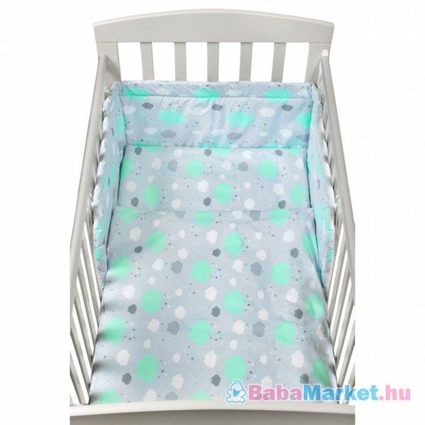 2-részes baba ágyneműhuzat - New Baby 90/120 cm felhőcske menta