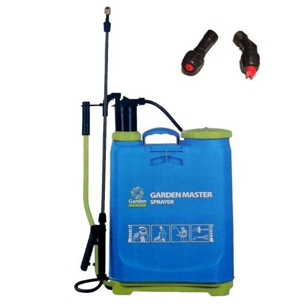 GardenMaster GM-06037 mechanikus 16 literes (16L) háti permetező, pumpás
permetezőgép, kék tartállyal