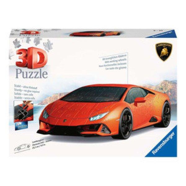 Ravensburger Puzzle 3D 108 db - Lamborghini Huracan narancs