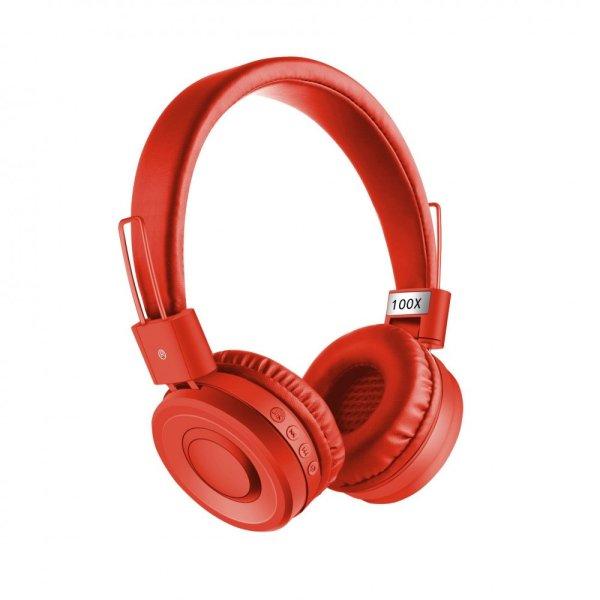 Bluetooth Összecsukható Fejhallgató - Piros színben