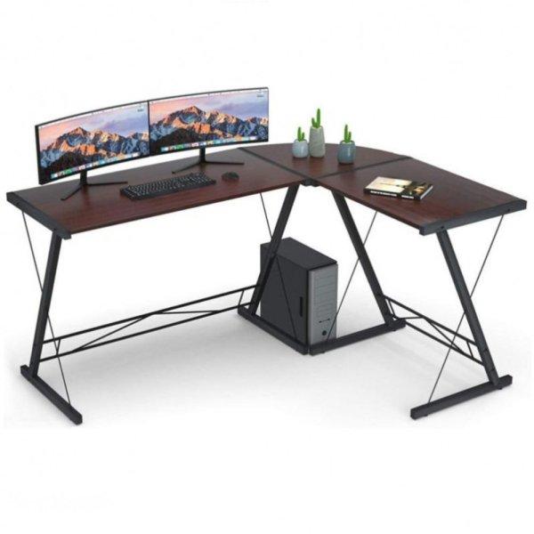 BigHome L alakú íróasztal - Sötétbarna