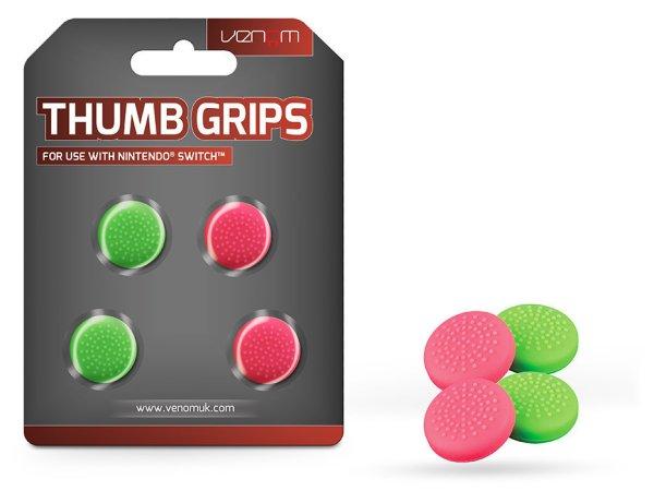 Venom VS4917 Thumb Grips (4x) Nintendo Switch-hez - pink és zöld