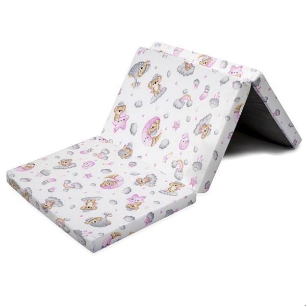 Gyerek összerakható matrac New Baby STANDARD 120x60x5 cm koala rózsaszín
