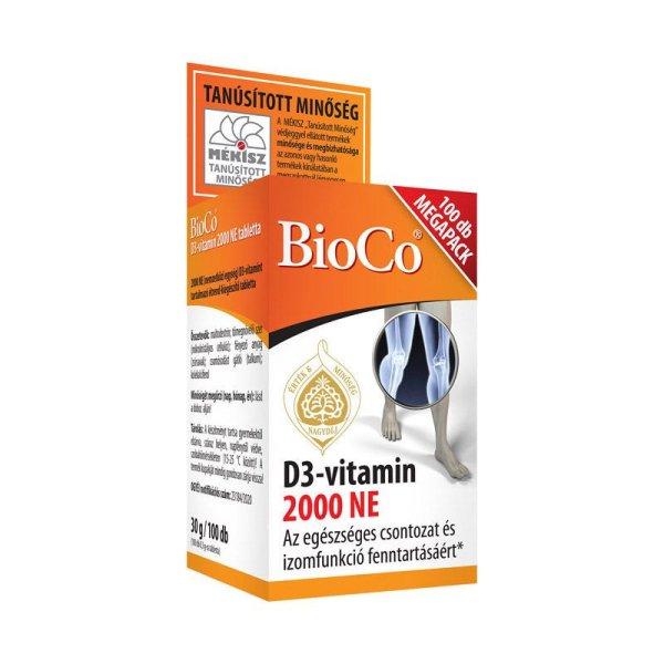 Bioco D3-vitamin 2000NE étrend-kiegészítő 100x