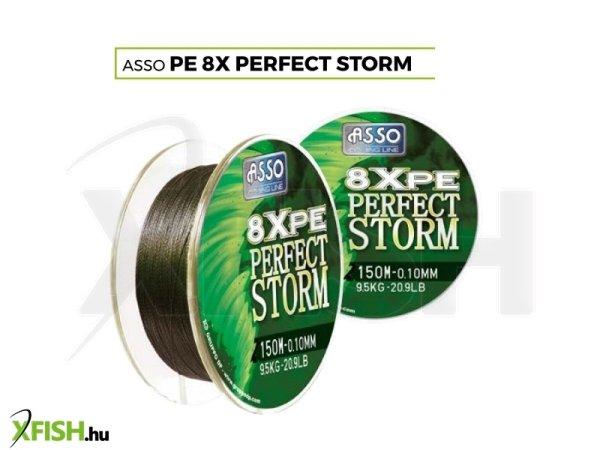 Asso Pe8X Perfect Storm fonott pergető zsinór 300M 0,32Mm 21,70K