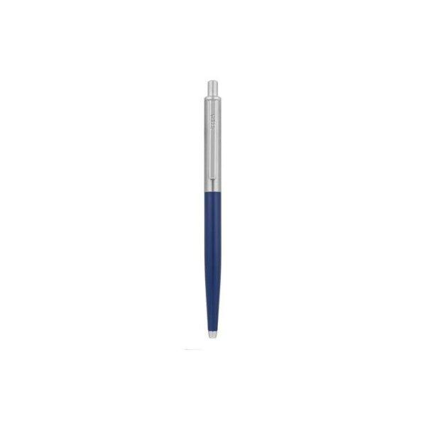 Golyóstoll, 0,24 mm, nyomógombos, ezüst színű klip, kék tolltest, ZEBRA
"901", kék