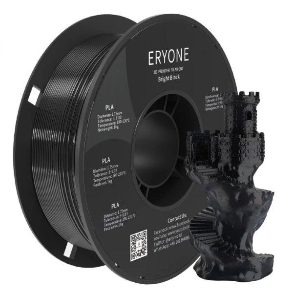 Eryone PLA fényes fekete (bright black) 3D nyomtató Filament 1.75mm,
1kg/tekercs