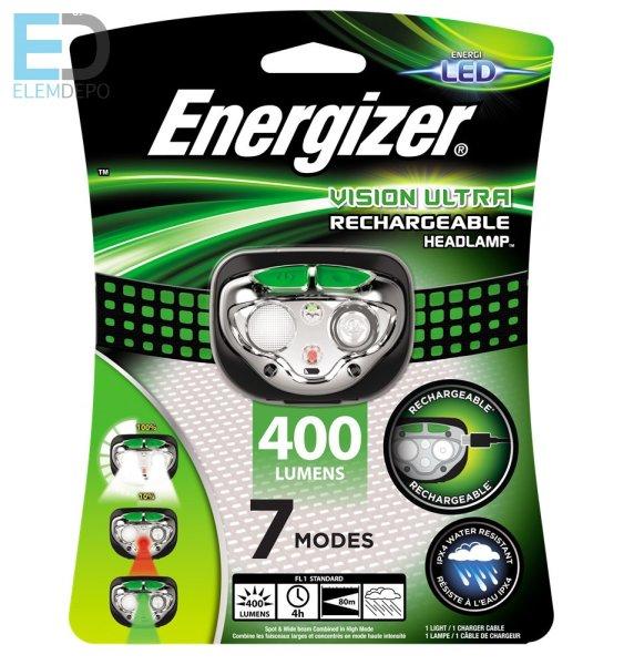 Energizer Vision Ultra Rechargeable Headlamp 400 Lumens tölthető fejlámpa