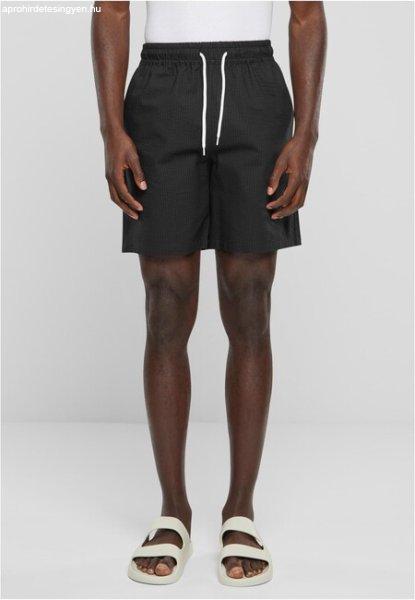 Urban Classics Basic Seersucker Shorts black