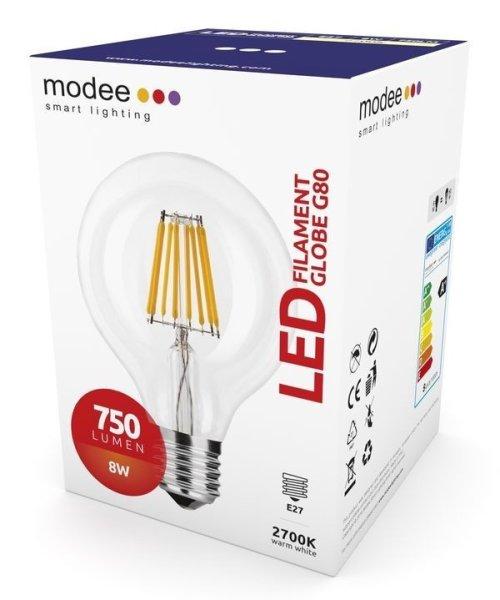 MODEE LED FILAMENT GLOBE G80 8W E27 360° 2700K (750 LUMEN)