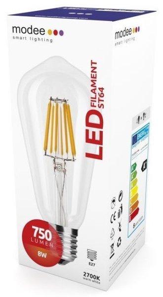 MODEE LED FILAMENT ST64 8W E27 360° 2700K (750 LUMEN)