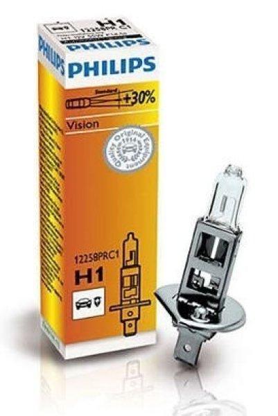 Philips H1 VISION autó izzó 12V 55W +30% fény!