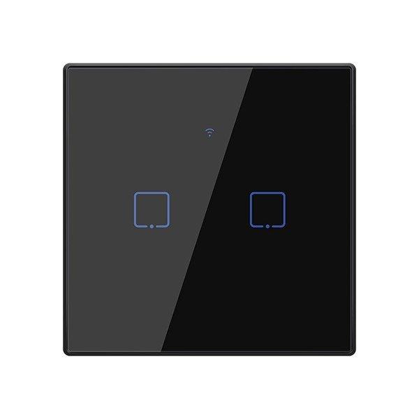 TX2-195019 WI-FI SMART SWITCH BLACK, DOUBLE EU TYPE