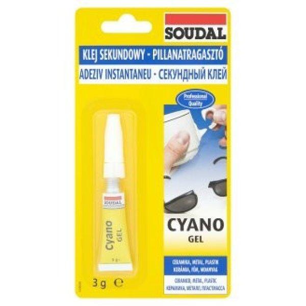 Pillanatragasztó SOUDAL CYANO GEL 3g bl/1