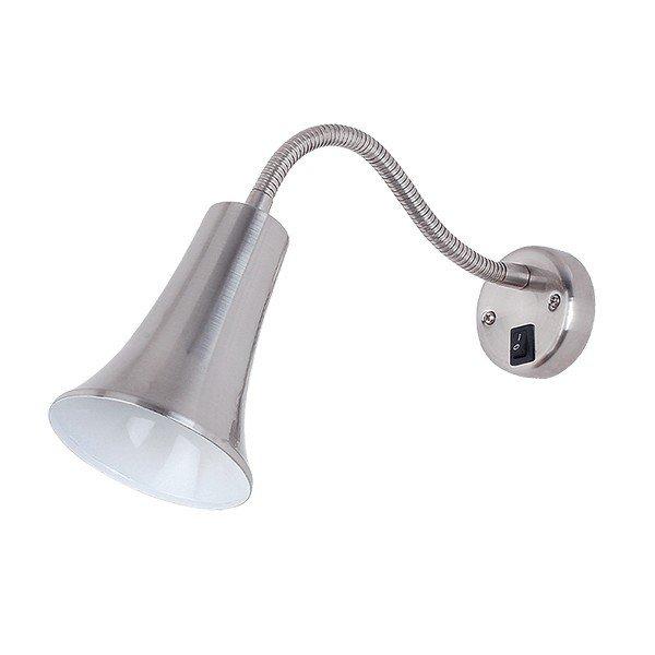SAM FALI LÁMPA 1XE27 SZATÉN NIKKEL FEHÉR SWITCH L340MM