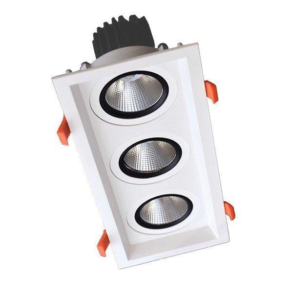 TRIPLE LED MOVABLE SPOT LIGHT 3X15W 230V 4000K FEHÉR 92DL81F4540/WH