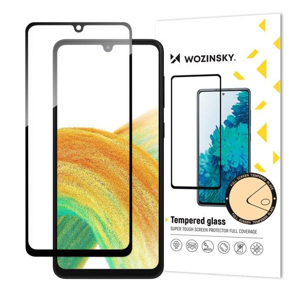 Wozinsky Full Glue Tempered Glass edzett üveg Samsung Galaxy A34 5G teljes
képernyős fekete kerettel fólia