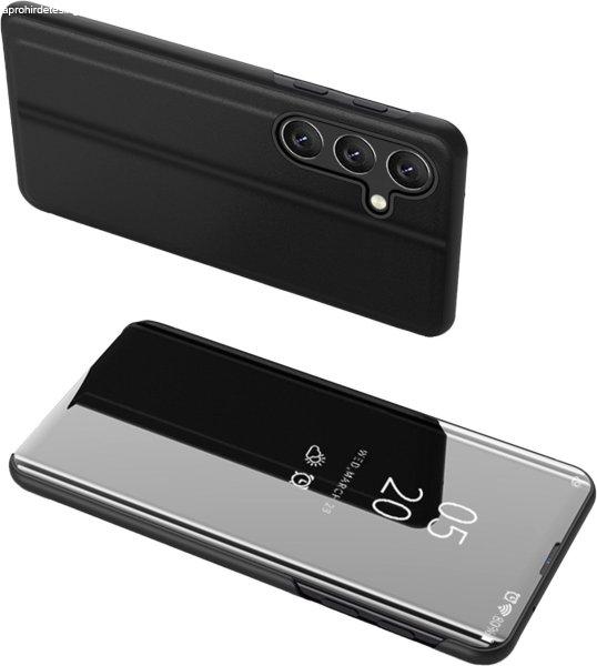 Clear View Case Samsung Galaxy A24 4G flipes tok fekete