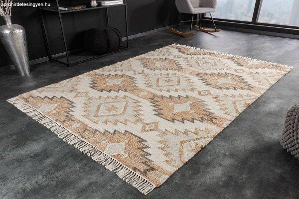 Design szőnyeg Pahana 230 x 160 cm bézs-barna - kender és gyapjú