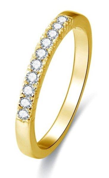 Beneto Aranyozott ezüst kristály gyűrű AGG189 52 mm