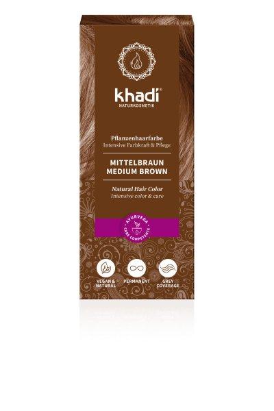 Khadi bio hajfesték por középbarna 100 g