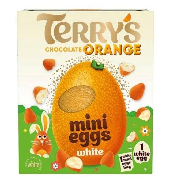 Terrys narancs ízű fehércsokis csokitojás mini csokitojásokkal 200g