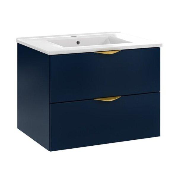 Mirano Vera II fürdőszobabútor + mosdókagyló + szifon - 60 cm (kék)