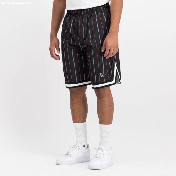 Rovid nadrág Karl Kani Small Signature Striped Mesh Shorts black/white