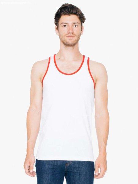 AA2408 yersei ujjatlan póló-trikó American Apparel, White/Red-L