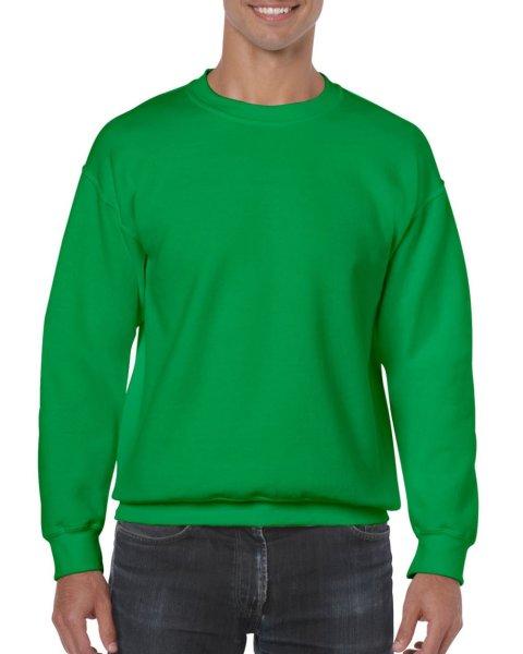Kereknyakú körkötött pulóver, Gildan GI18000, Irish Green-M
