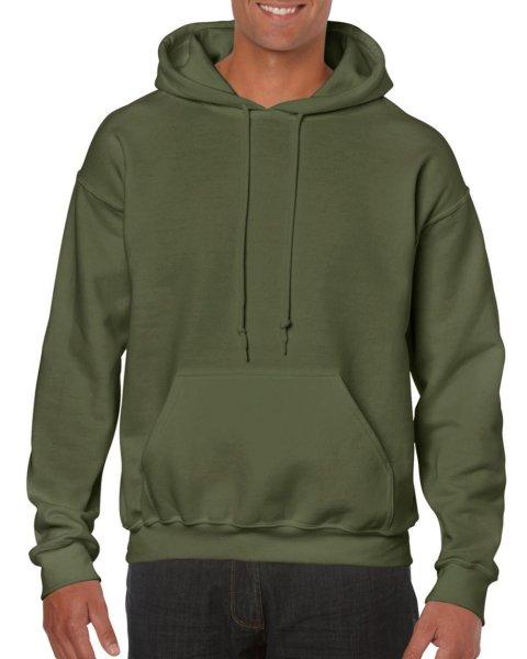 Kenguru zsebes kapucnis pulóver, Gildan GI18500, Military Green-2XL