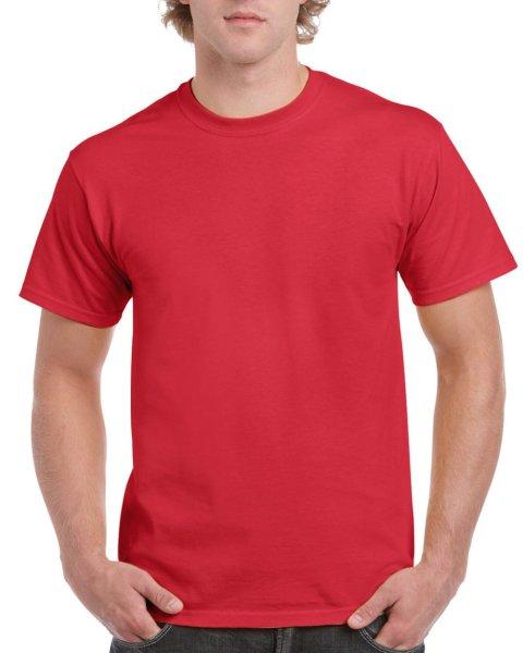 Előmosott kerek nyakkivágásu ultra póló, Gildan GI2000, Red-XL