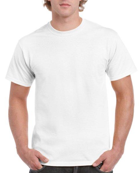 Előmosott kerek nyakkivágásu ultra póló, Gildan GI2000, White-L
