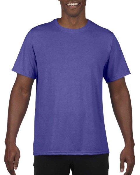 Rövid ujjú Actíve Fit férfi sport póló, Gildan GI46000, Sport Purple-2XL