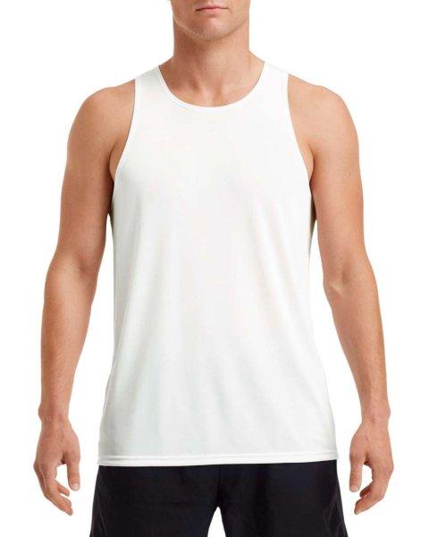 Sport hátú Actíve Fit férfi trikó, Gildan GI46200, White-S