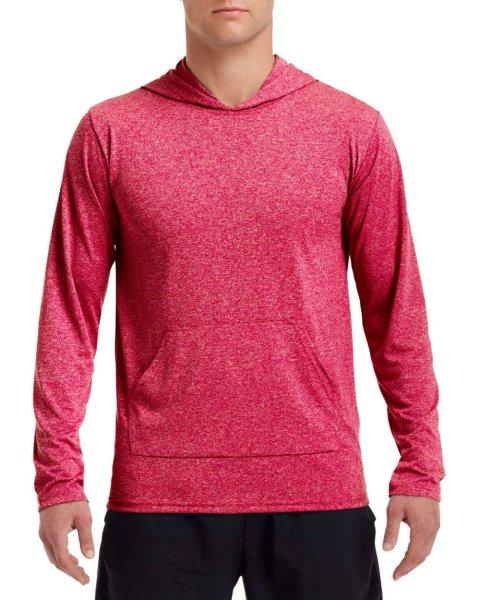 Hosszú ujjú kapucnis Aktív Fit férfi póló, Gildan GI46500, Heather Sport
Scarlet Red-XL