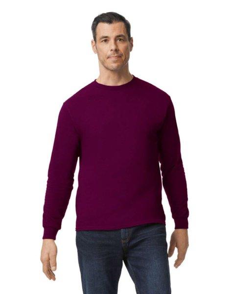 Klasszikus szabású hosszú ujjú póló, Gildan GI5400, Maroon-3XL